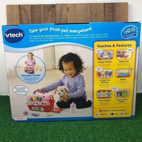 Vtech Care for Me Learning Carrier Puppy Dog Toy Set Infant Toddler Sounds NEW - Picture 7 of 10